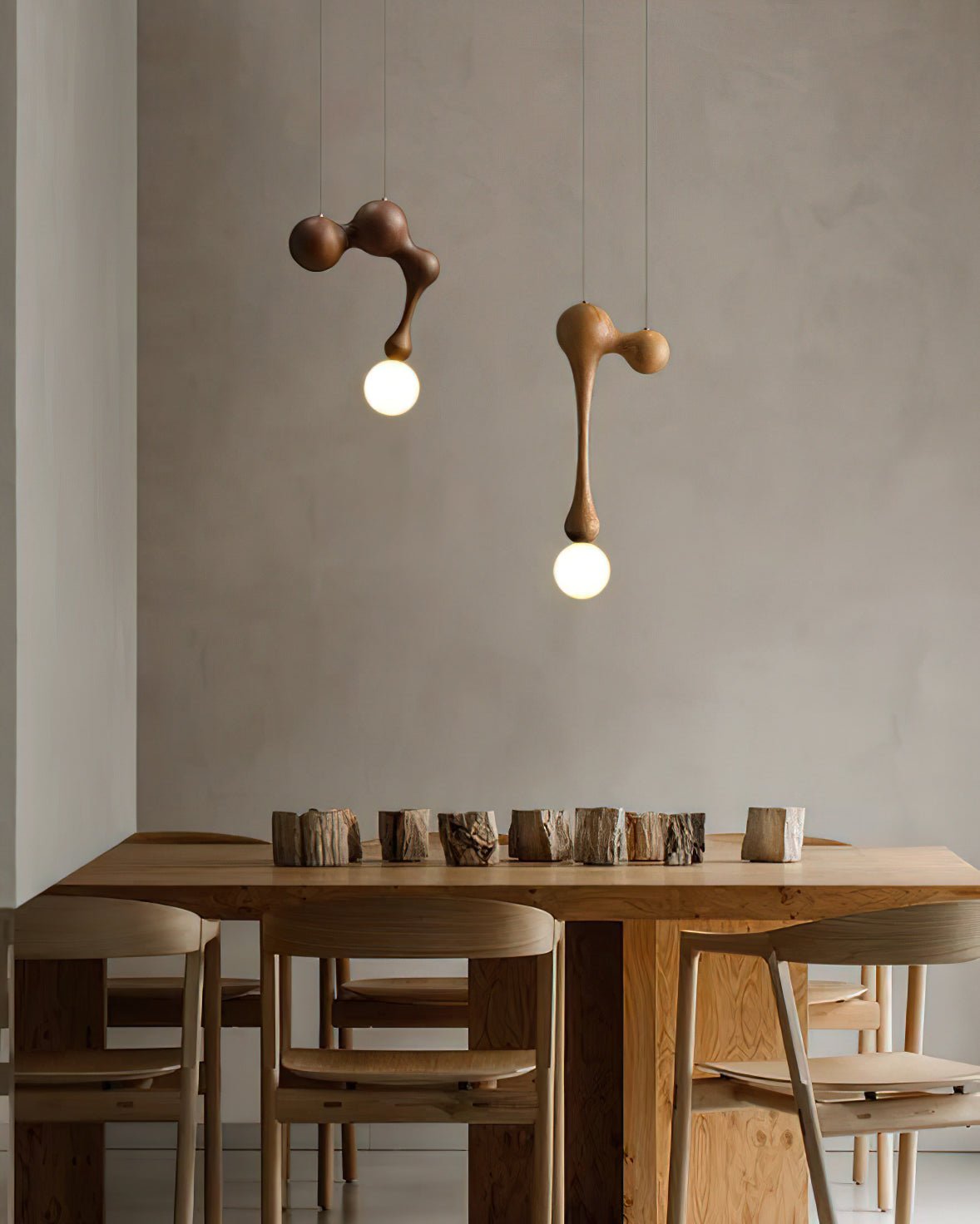 Suspension Mercure en bois et verre – vue 29