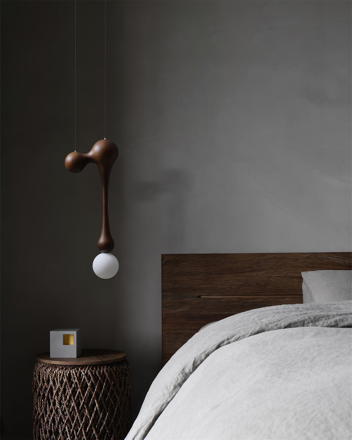 Suspension Mercure en bois et verre – vue 52