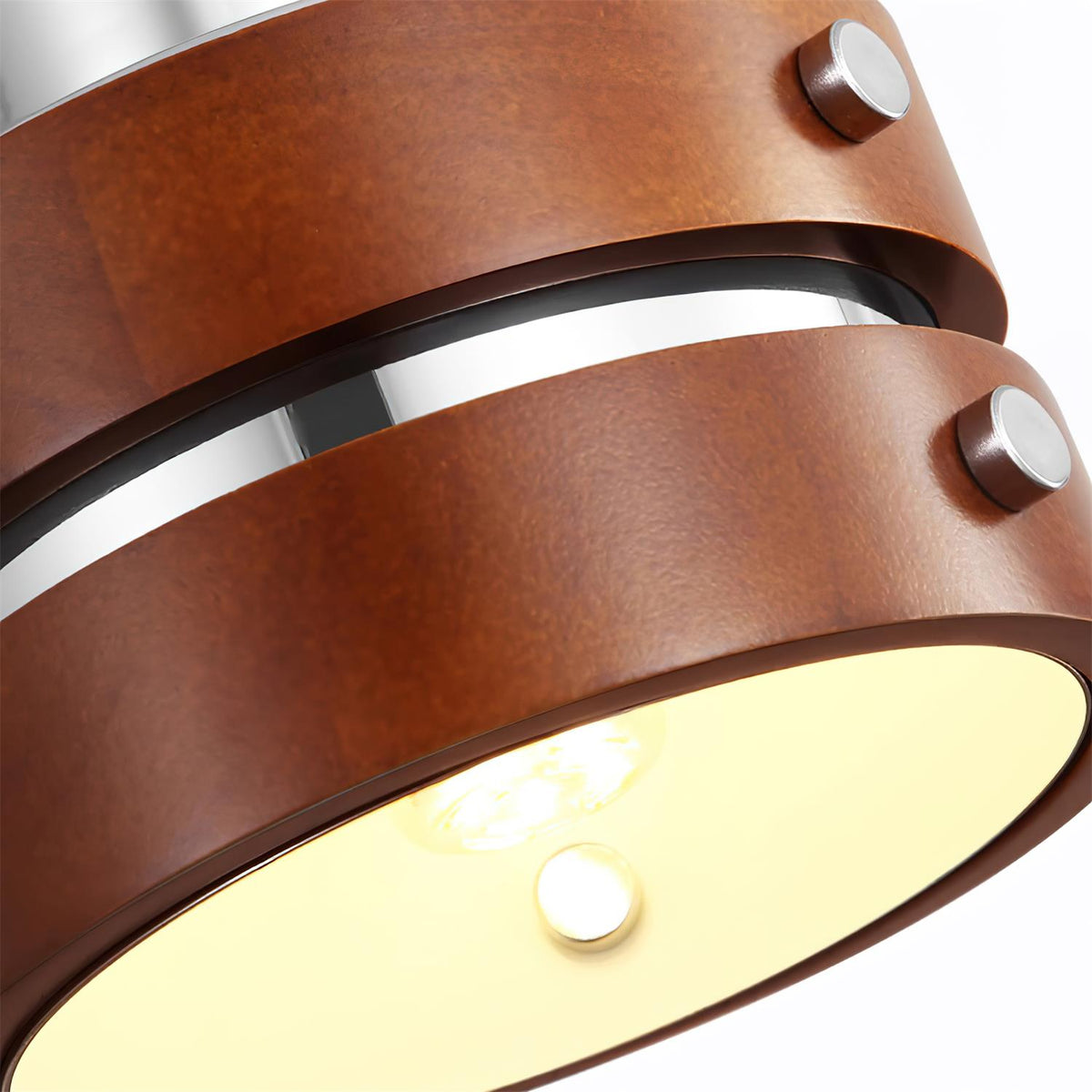 Suspension Volière en noyer et métal – vue 23