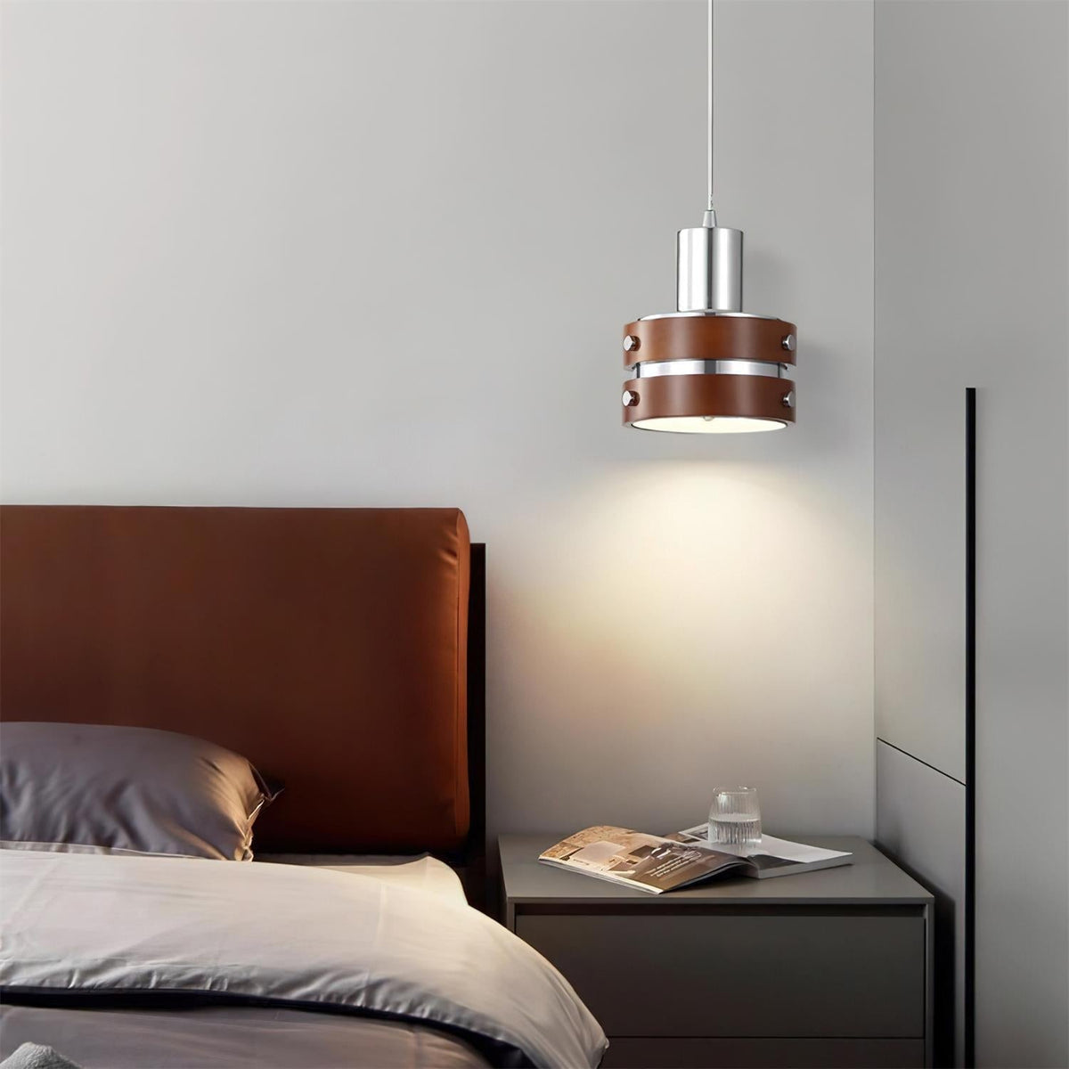 Suspension Volière en noyer et métal – vue 25