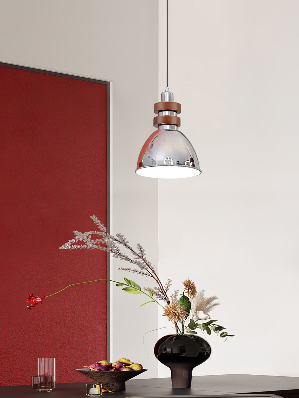Suspension Volière en noyer et métal – vue 44