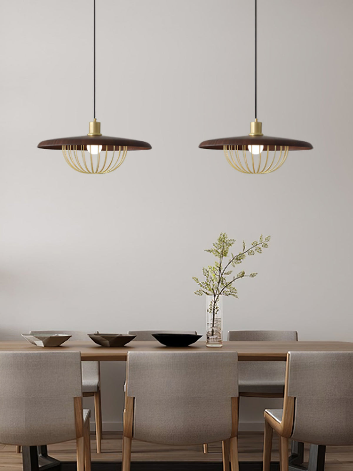 Suspension Allegro en bois et fer – vue 57