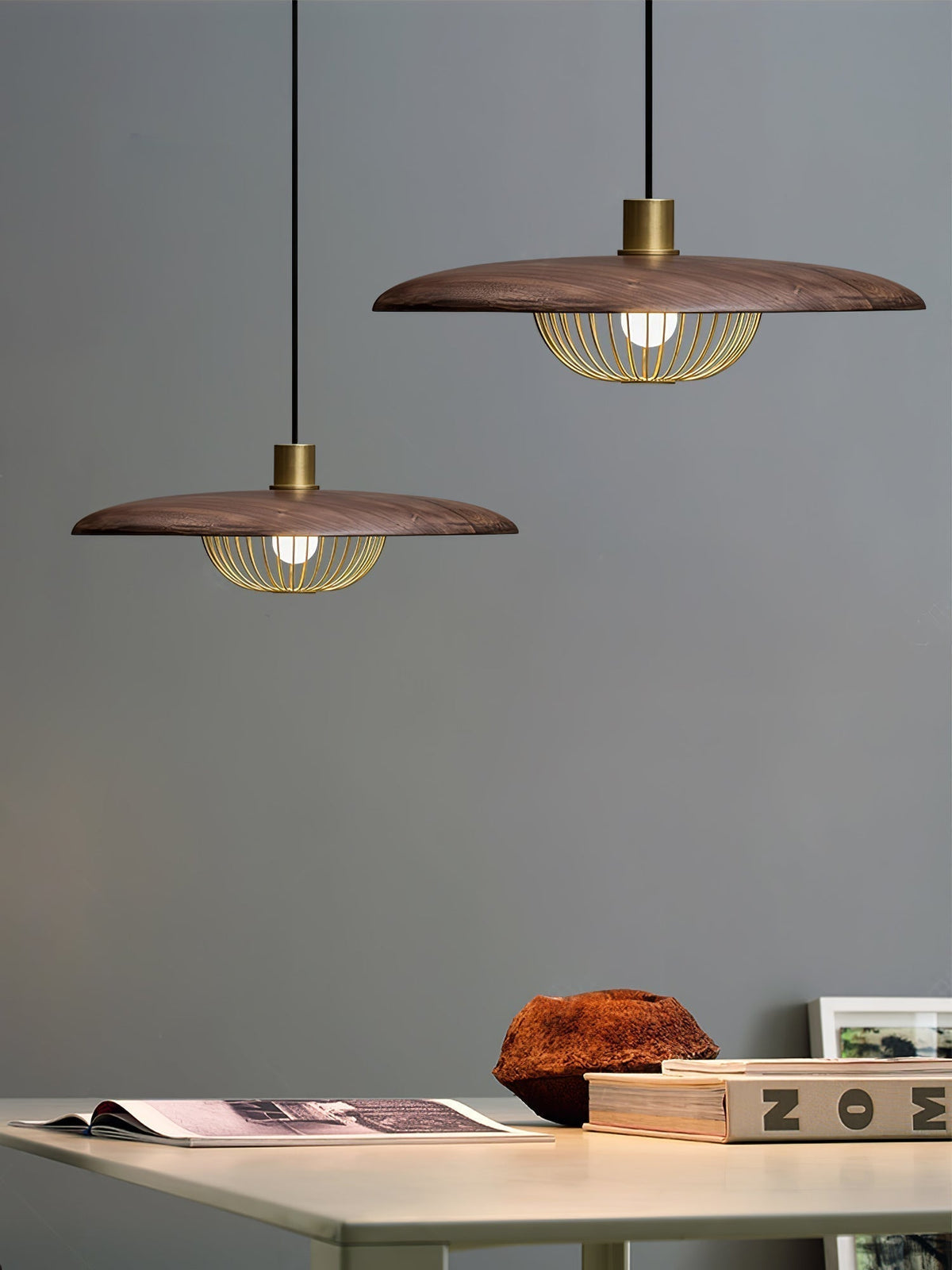 Suspension Allegro en bois et fer – vue 40