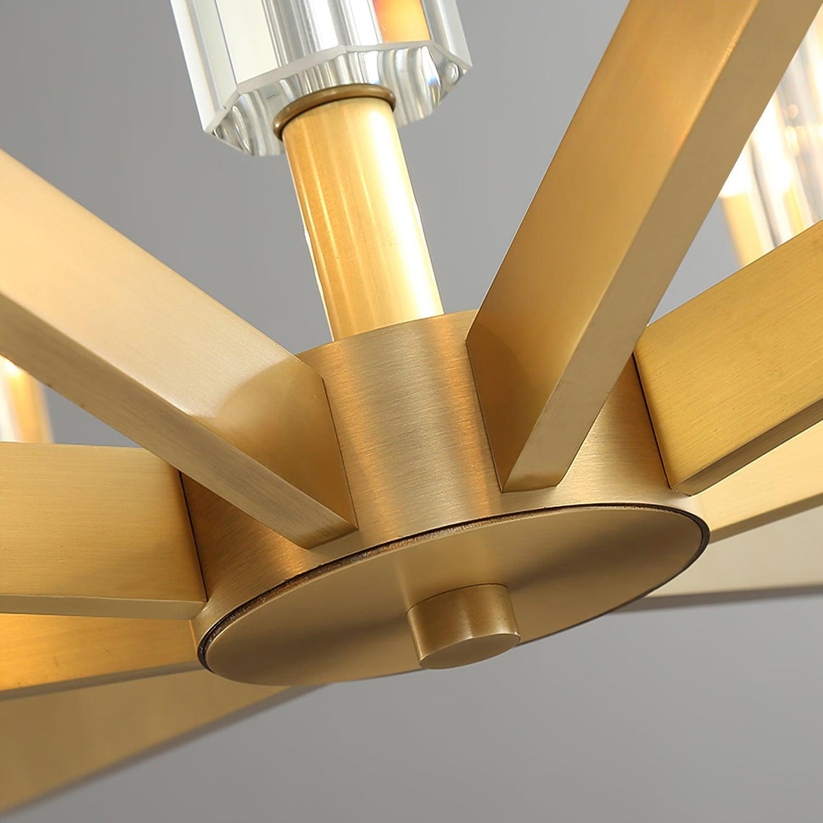 Lustre Source en verre et laiton – vue 8