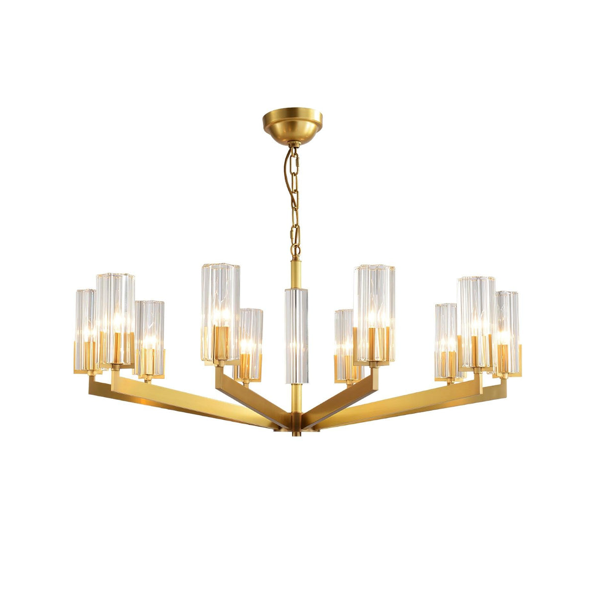 Lustre Source en verre et laiton – vue 36