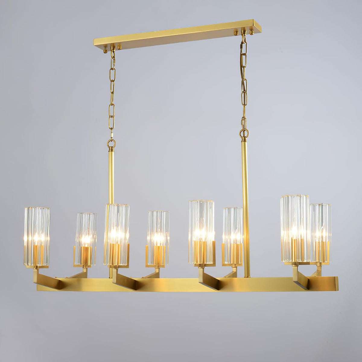 Lustre Source en verre et laiton – vue 3