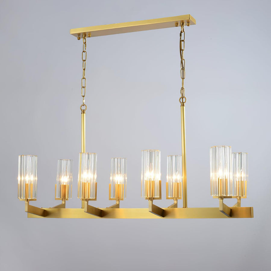 Lustre Source en verre et laiton – vue 3