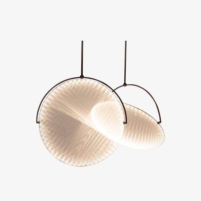 Suspension Hélios en tissu et métal – vue 7