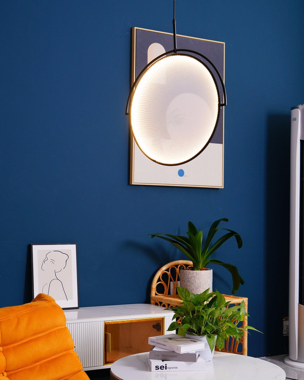 Suspension Hélios en tissu et métal – vue 25
