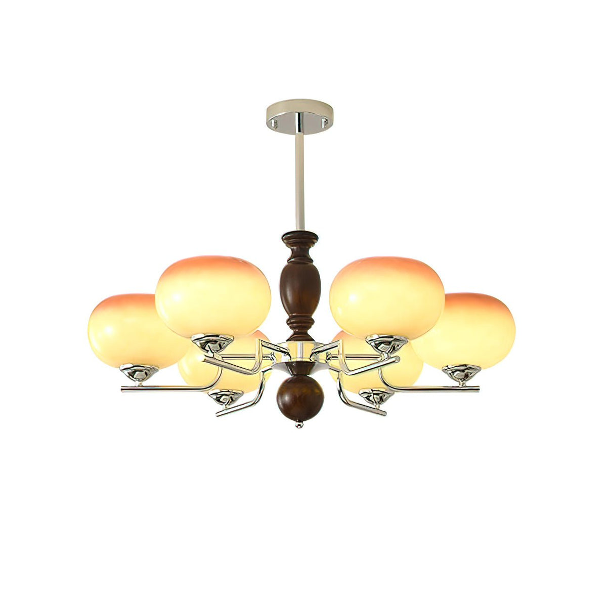 Lustre Galaxie en verre et bois – vue 21