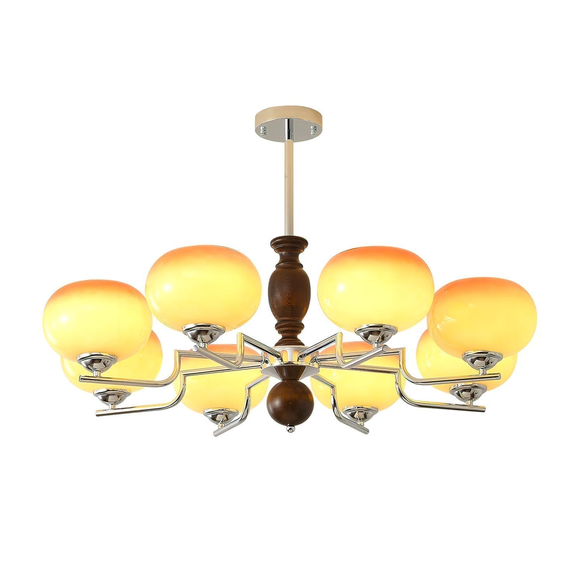Lustre Galaxie en verre et bois – vue 8