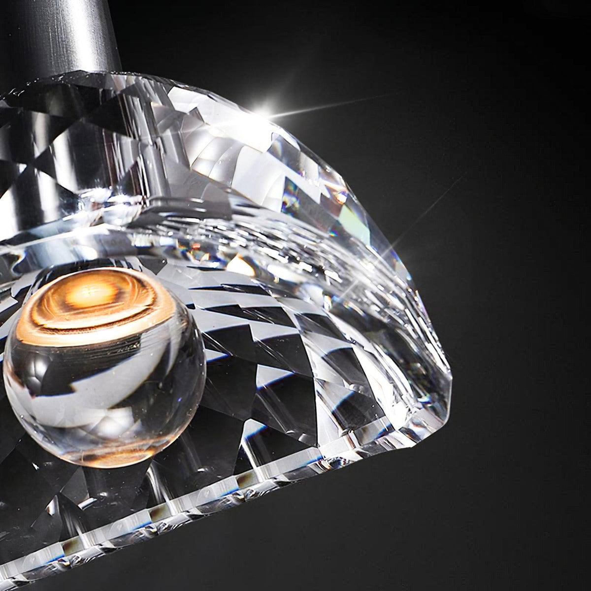 Suspension Gerbe en verre et cuivre – vue 11