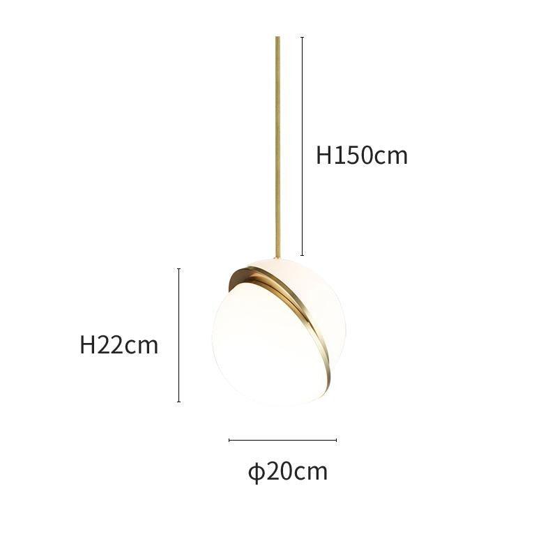 Suspension Amarre en verre et laiton – vue 6