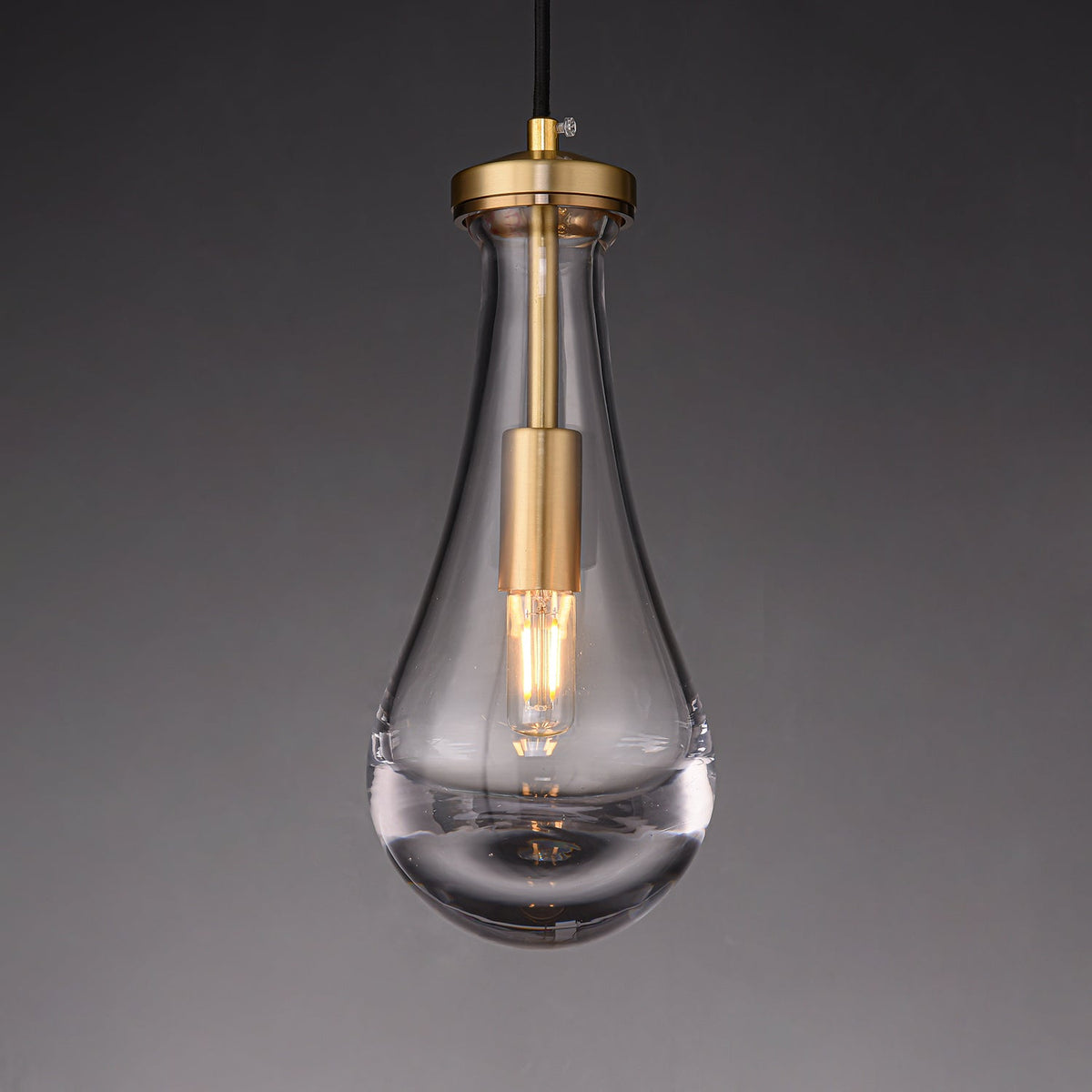 Suspension Crépuscule en verre et laiton – vue 4