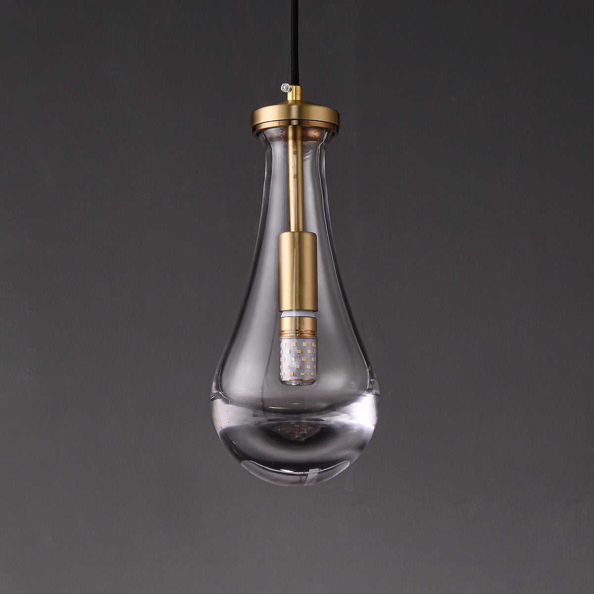 Suspension Crépuscule en verre et laiton – vue 9