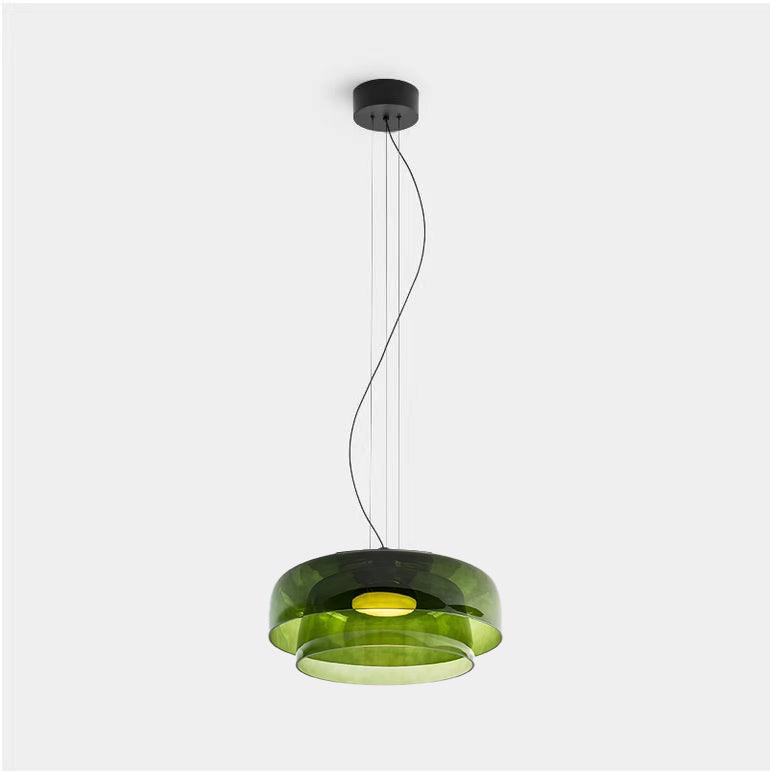 Suspension Balustre en verre et métal – vue 44