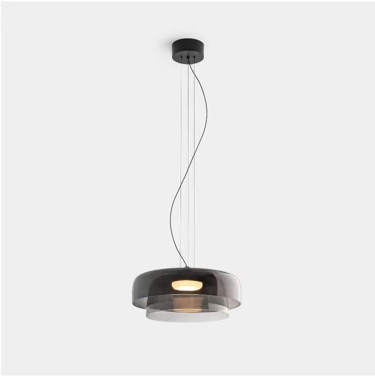Suspension Balustre en verre et métal – vue 42