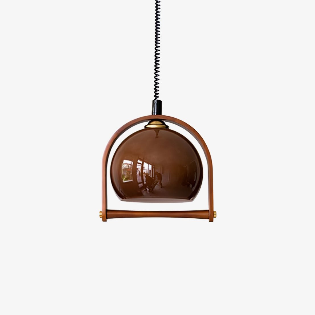 Suspension Orme en verre et bois – vue 8