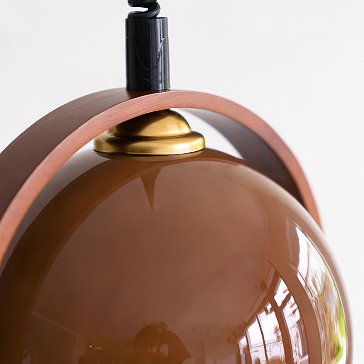 Suspension Orme en verre et bois – vue 24