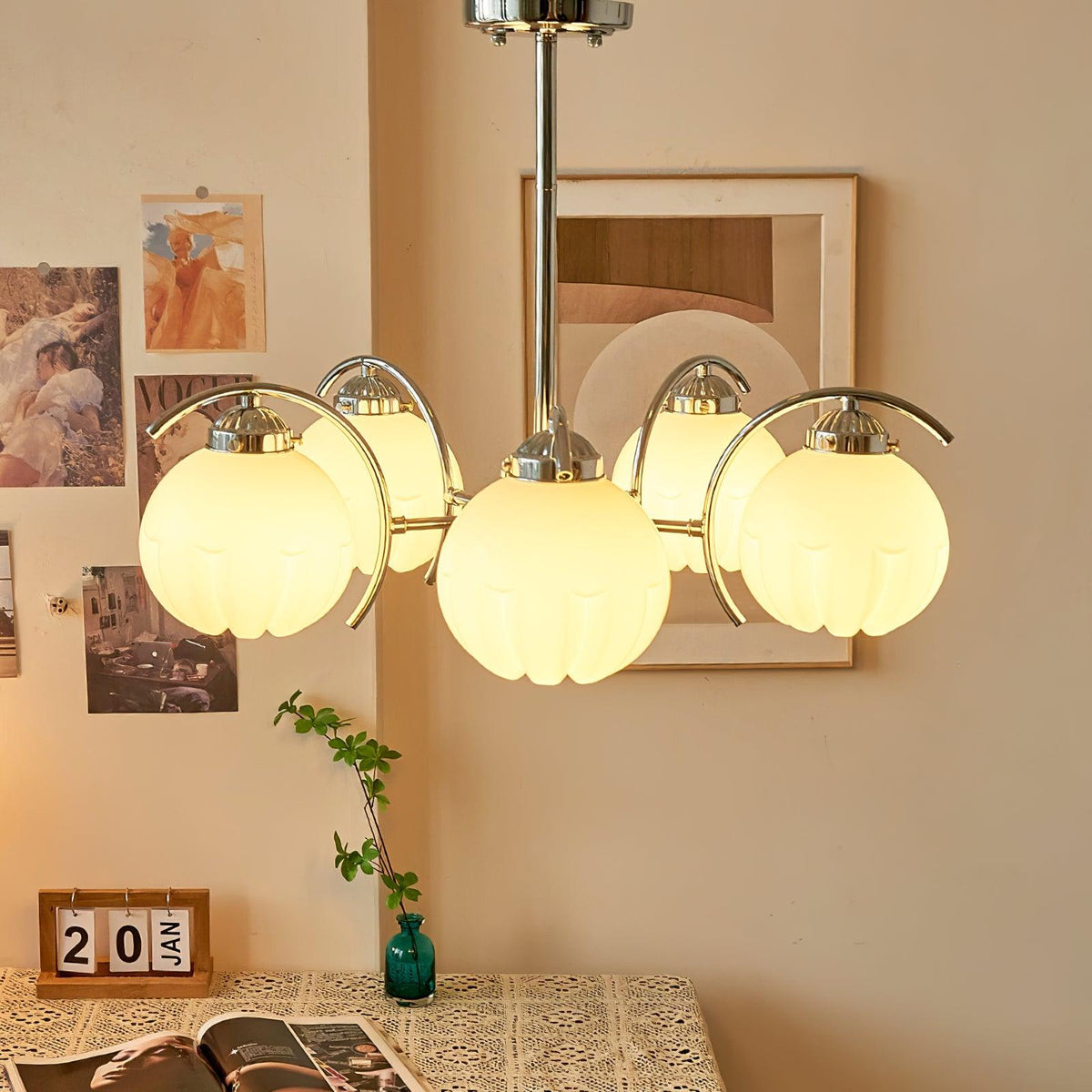 Lustre Boussole en verre et laiton – vue 37