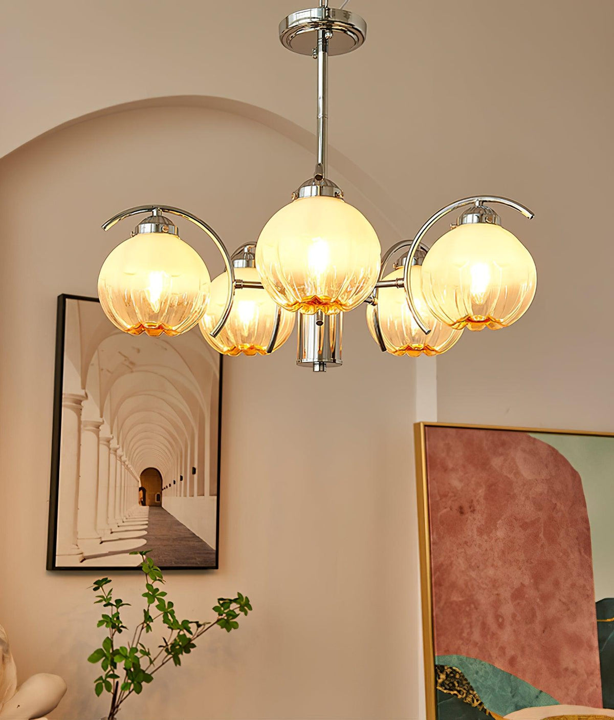 Lustre Boussole en verre et laiton – vue 39