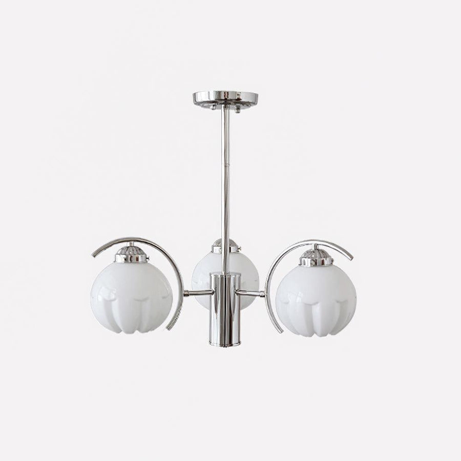 Lustre Boussole en verre et laiton – vue 2