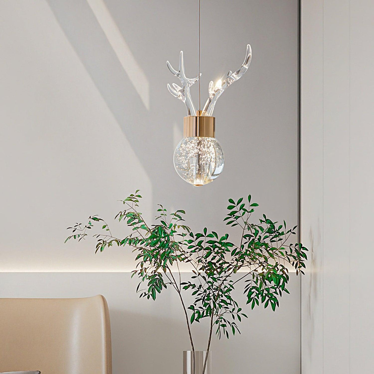 Suspension Constance en aluminium et cristal – vue 4