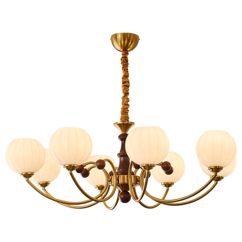 Lustre Malachite en bois et verre – vue 21