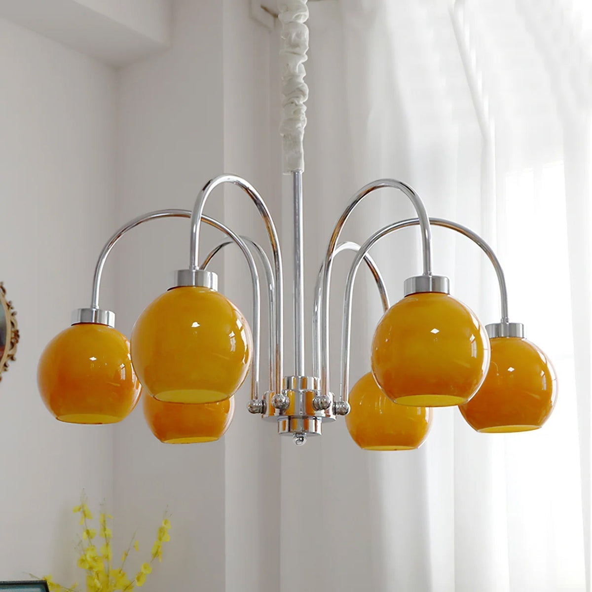 Lustre Oréade en verre et métal – vue 28
