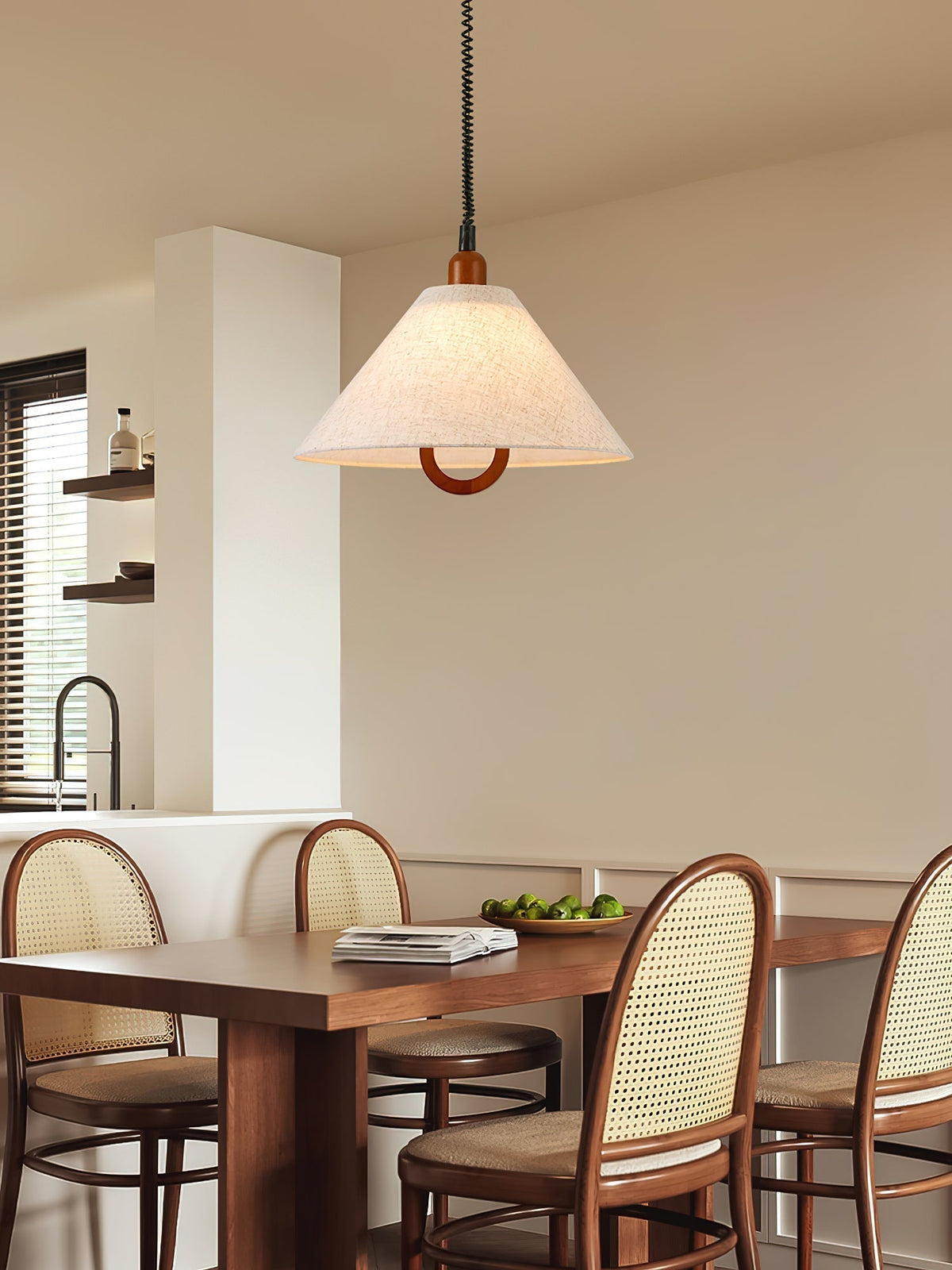 Suspension Lucerne en bois et tissu – vue 23