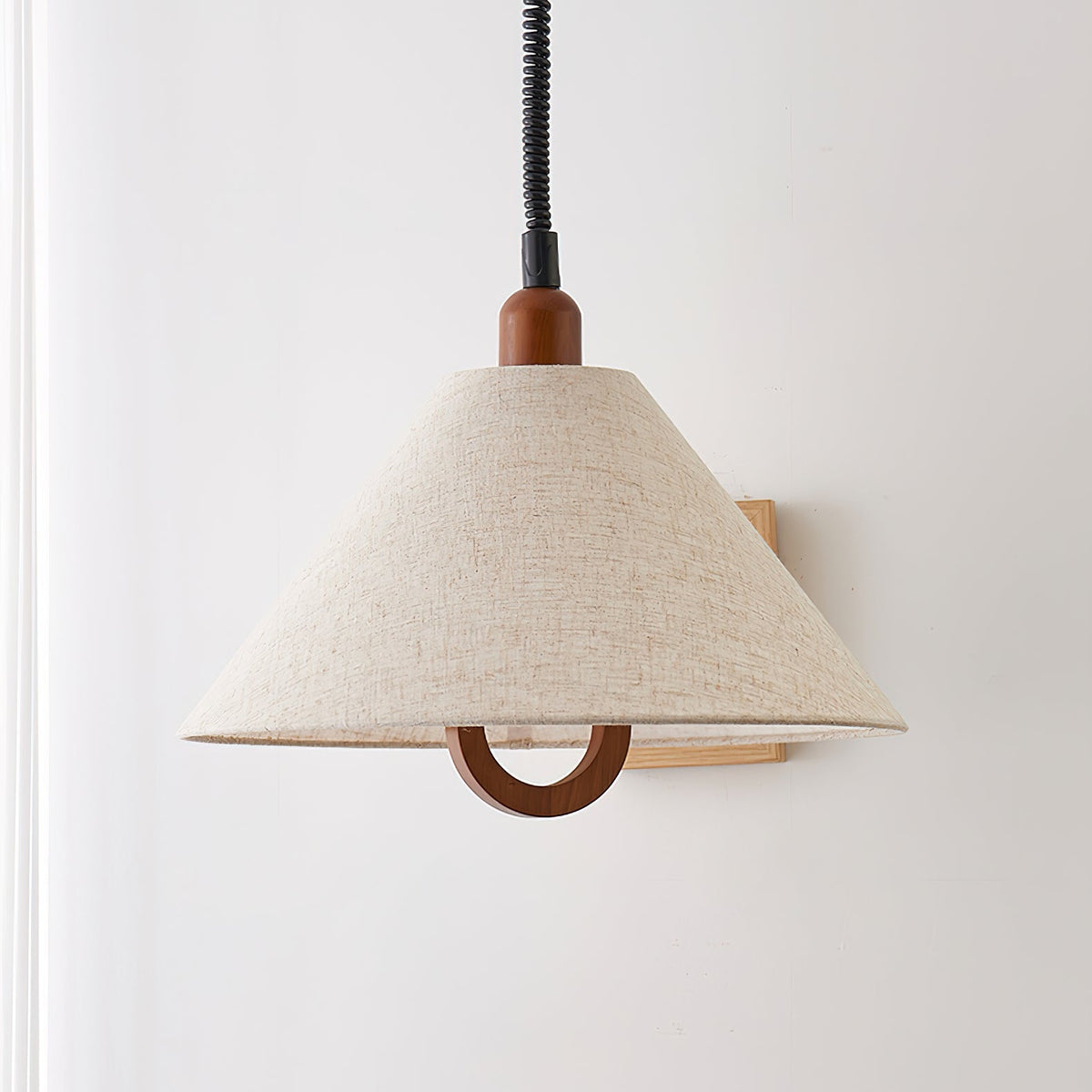 Suspension Lucerne en bois et tissu – vue 5