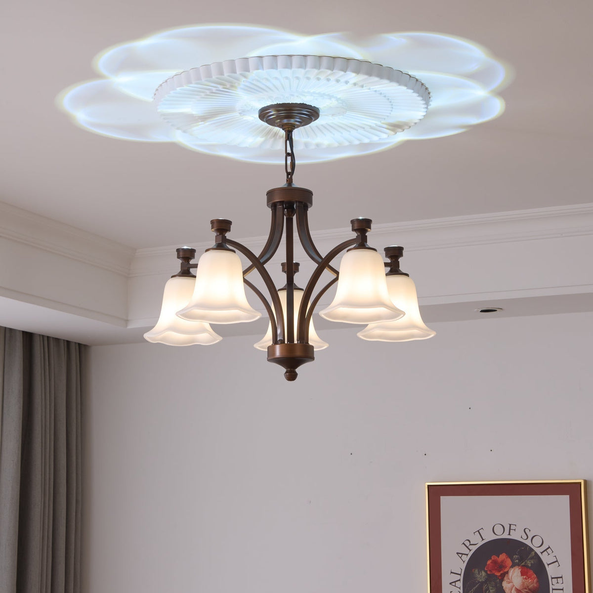 Lustre Épinette en verre et métal – vue 21