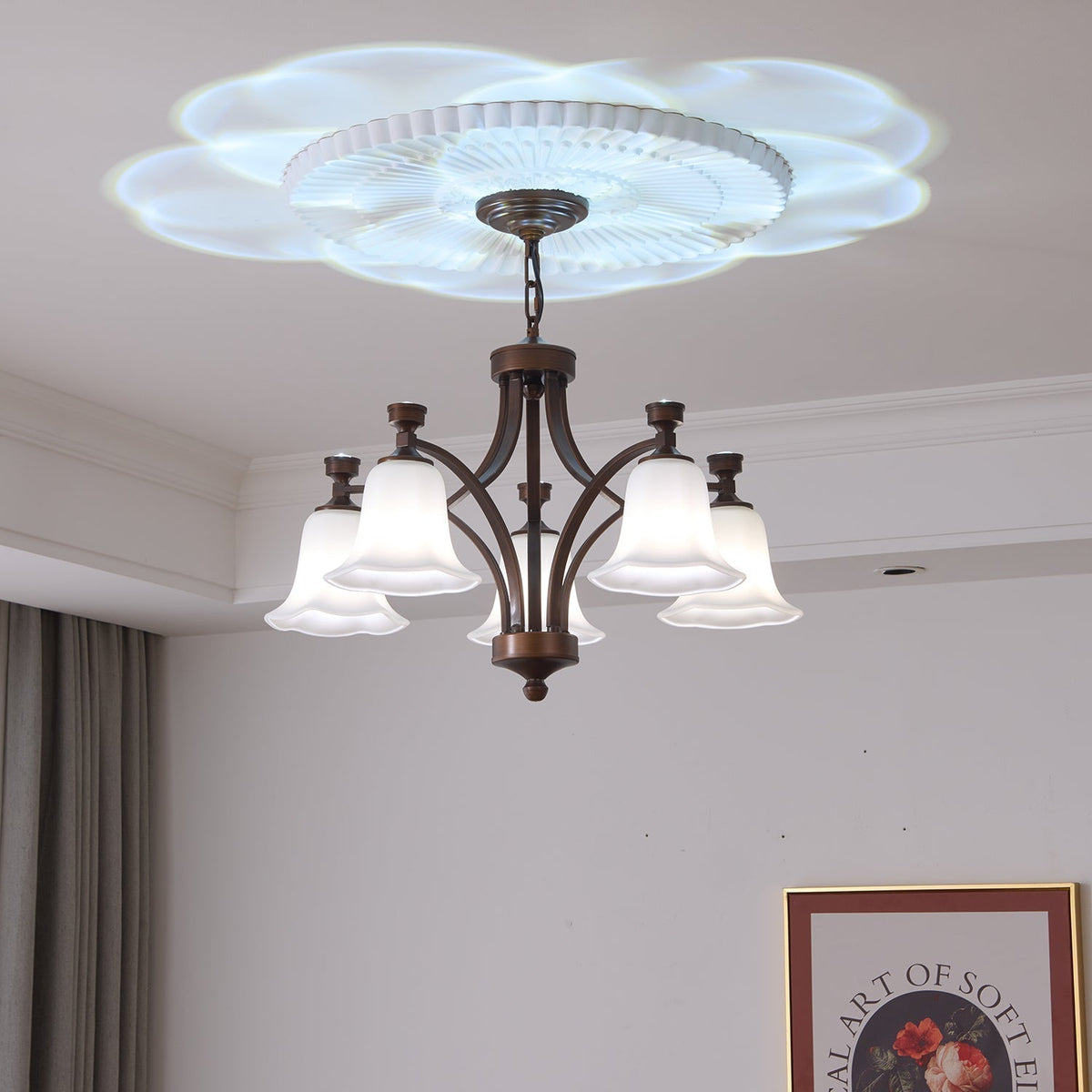 Lustre Épinette en verre et métal – vue 20
