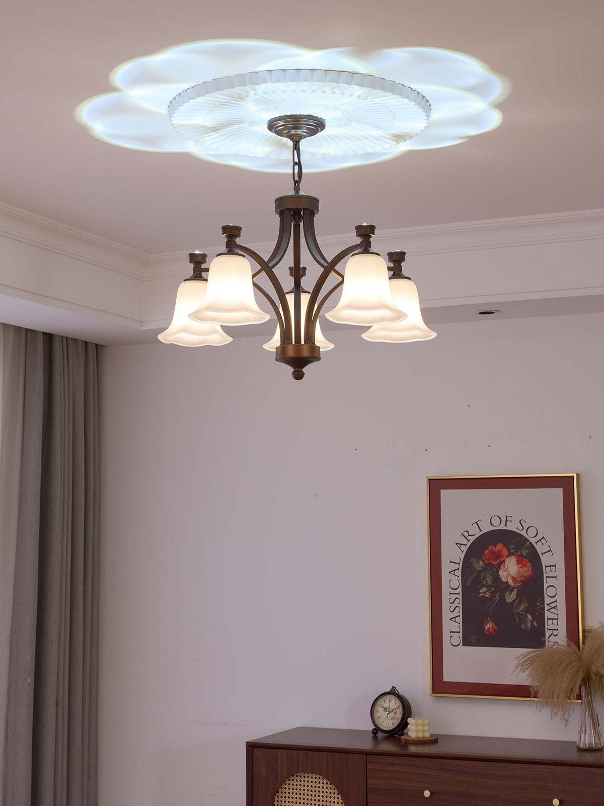 Lustre Épinette en verre et métal – vue 13