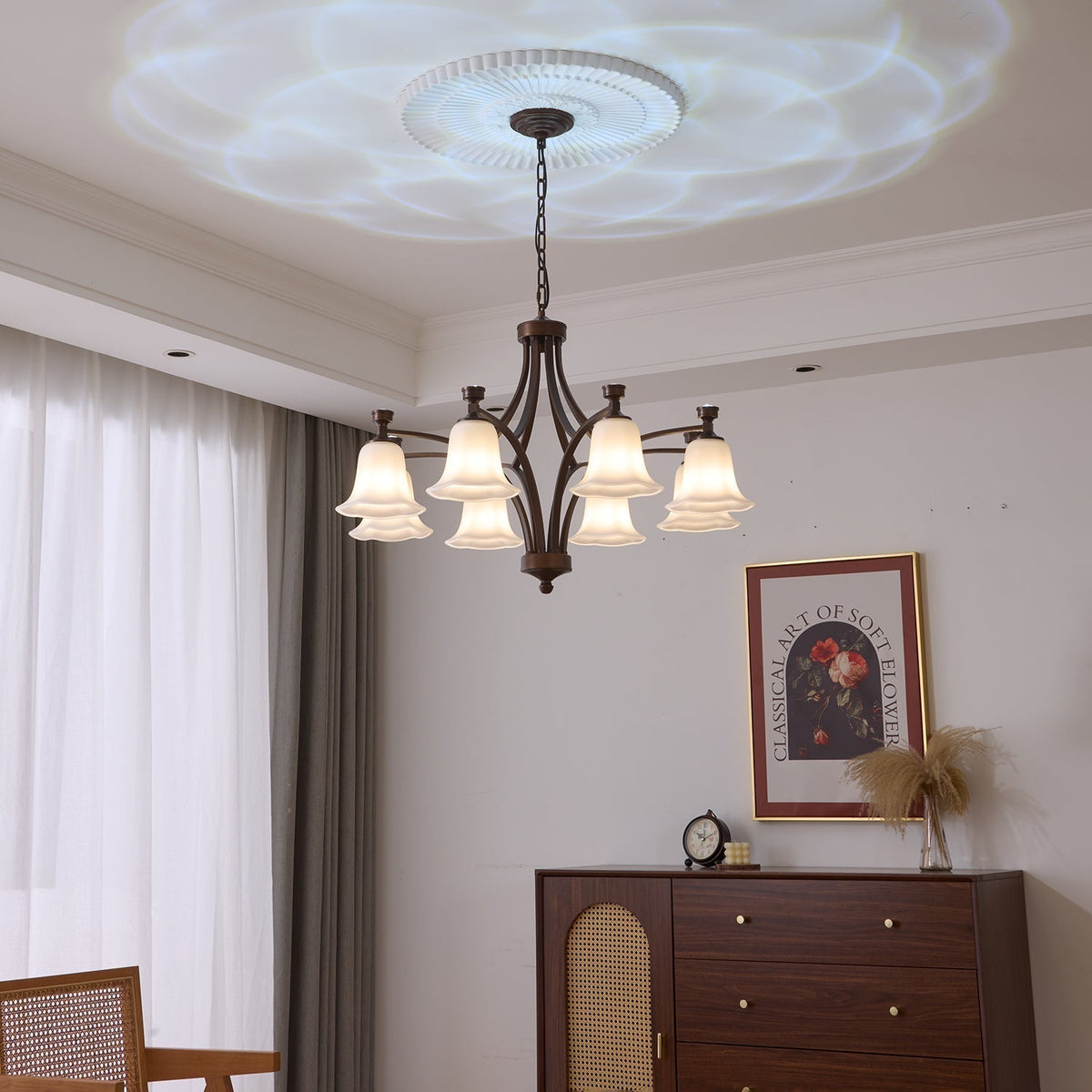 Lustre Épinette en verre et métal – vue 16