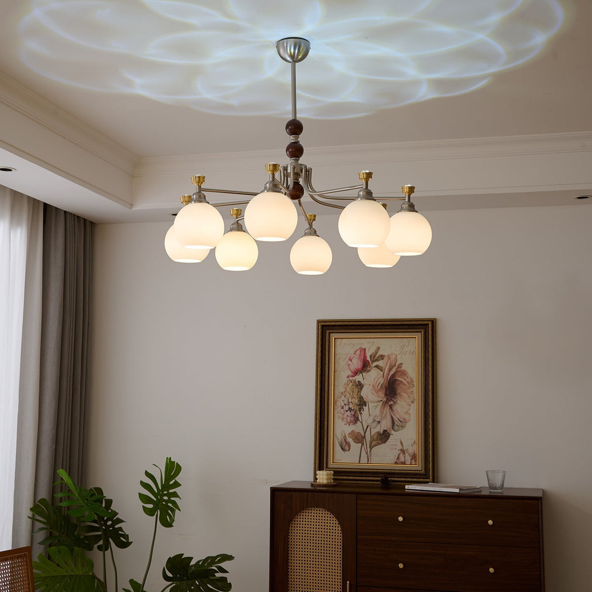 Lustre Honfleur en verre et bois – vue 44