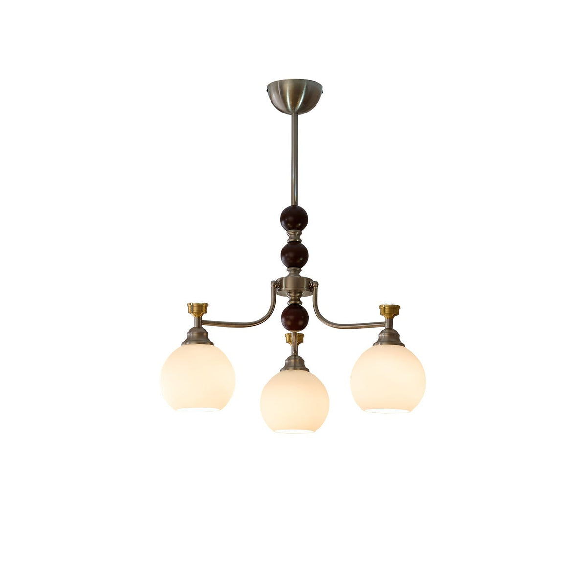 Lustre Honfleur en verre et bois – vue 20