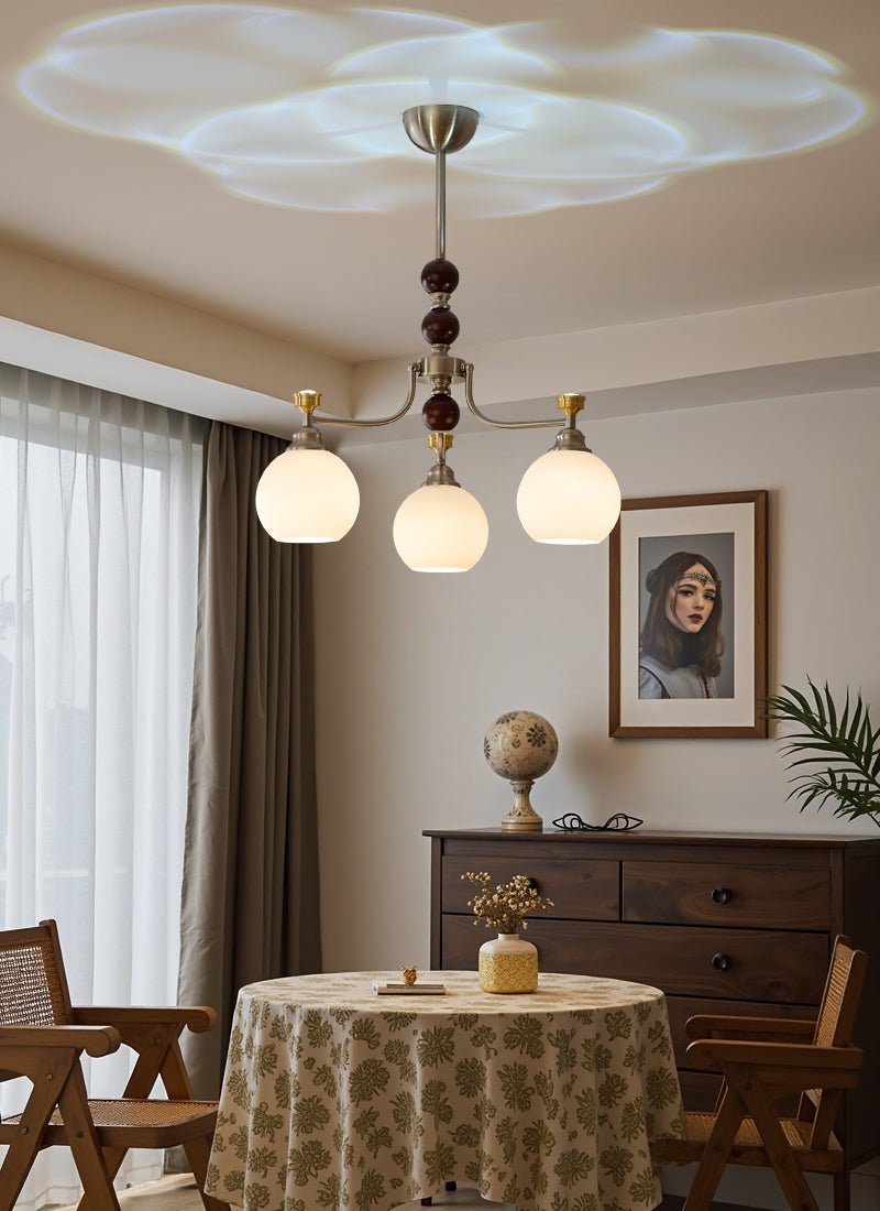 Lustre Honfleur en verre et bois – vue 46