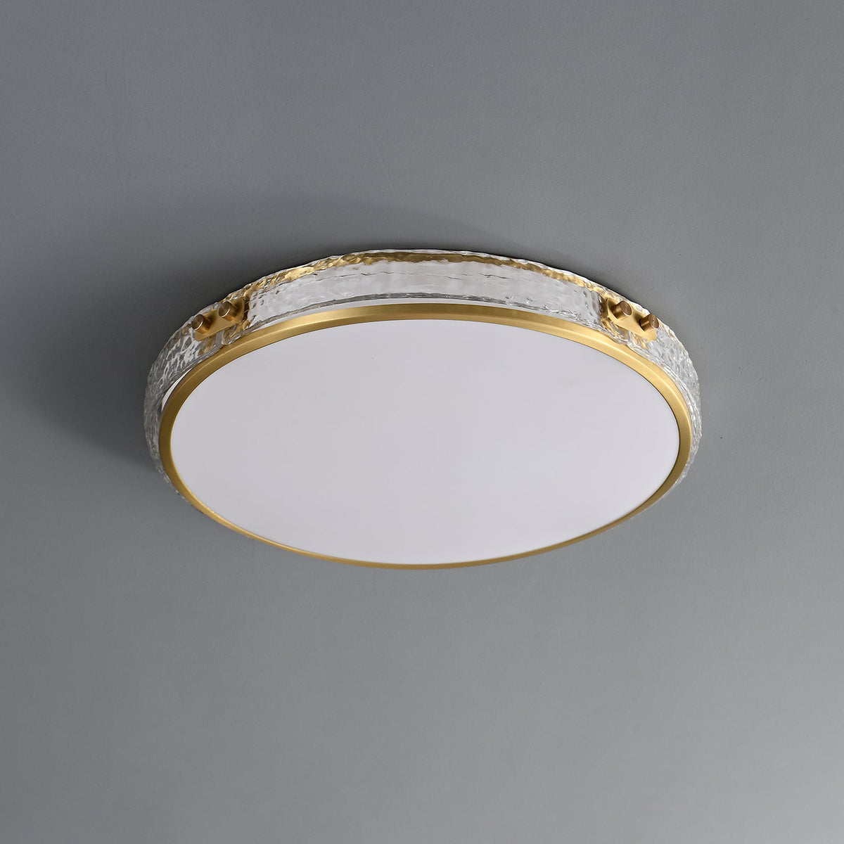 Plafonnier Reinette en verre et laiton – vue 10