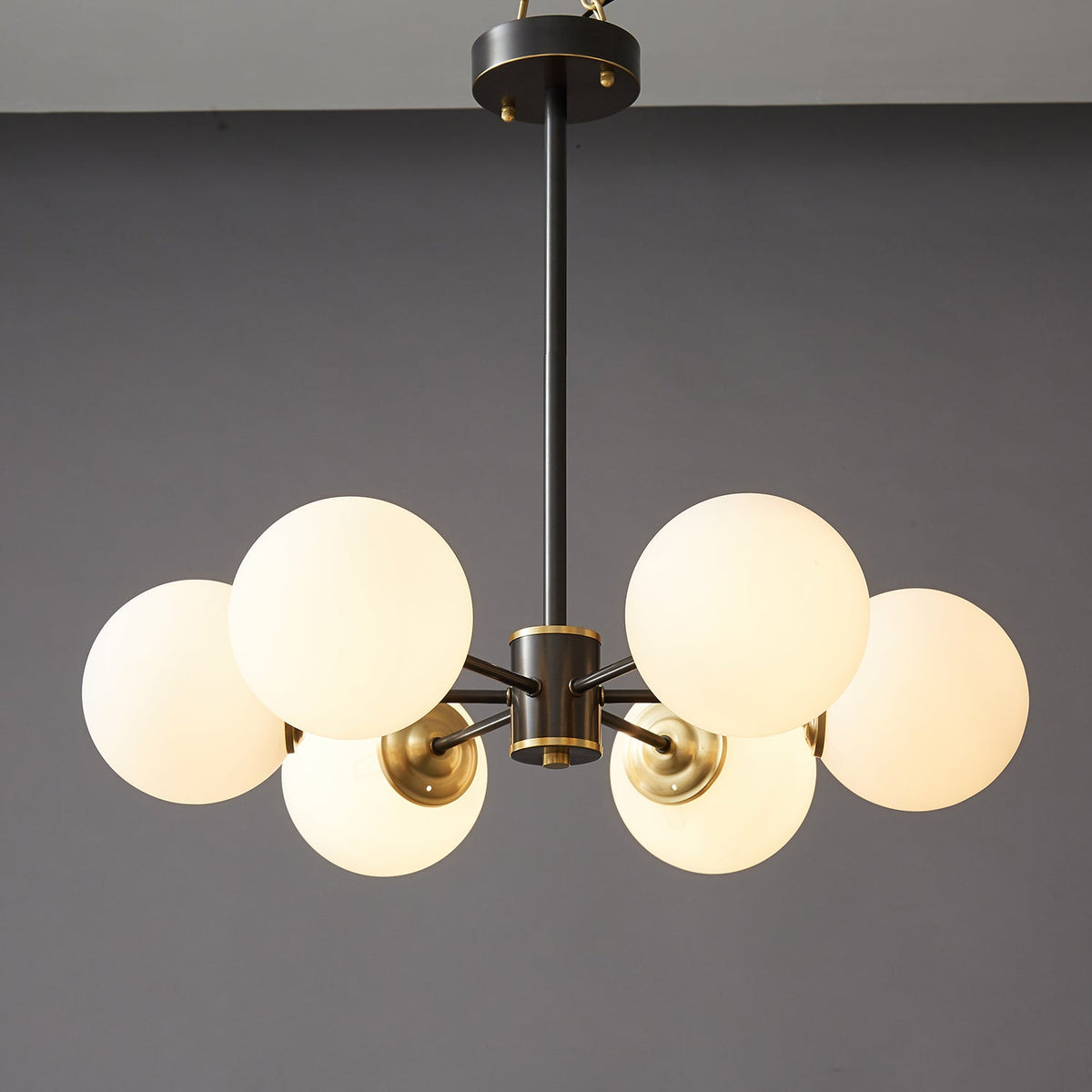 Lustre Sylphe en verre et laiton – vue 26