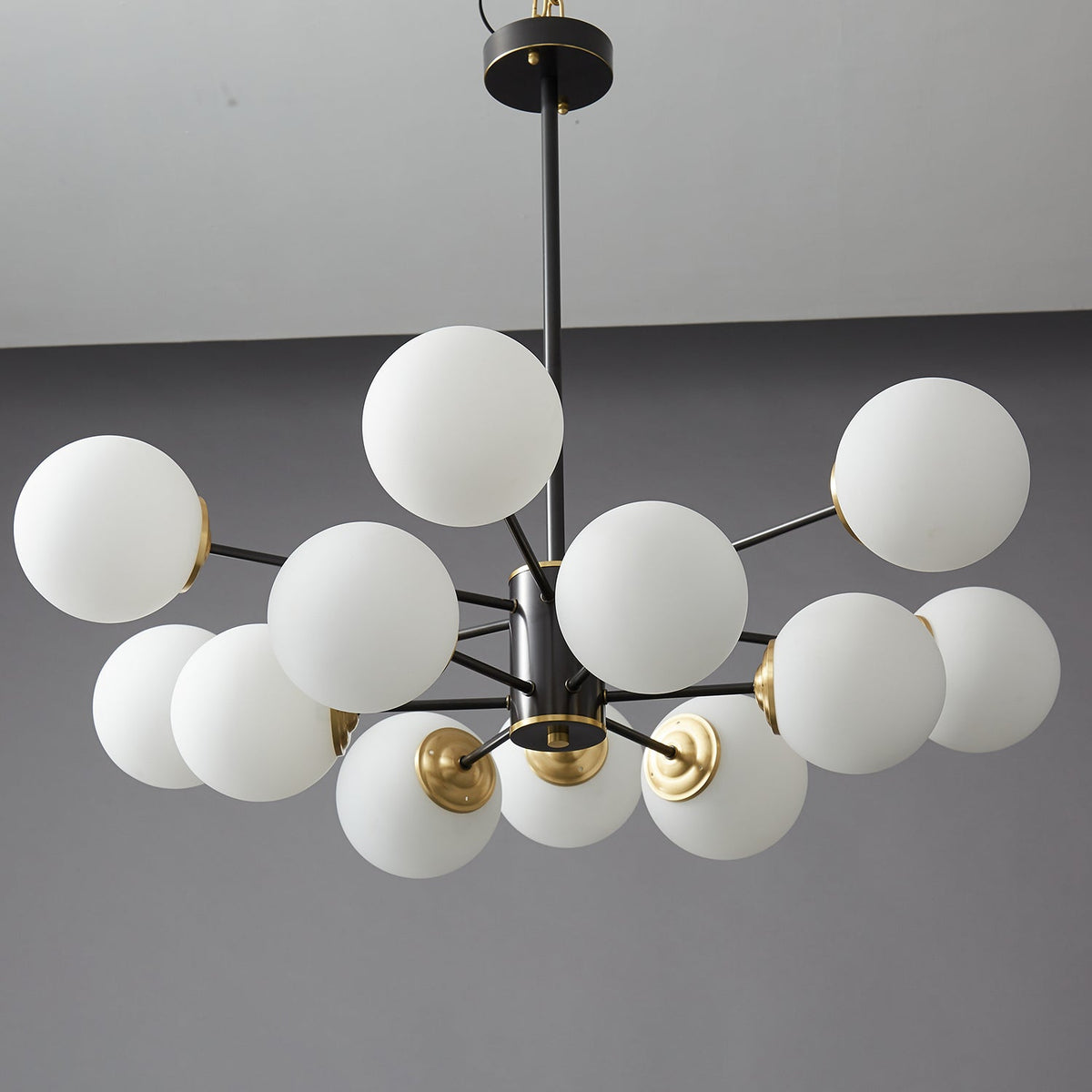 Lustre Sylphe en verre et laiton – vue 23