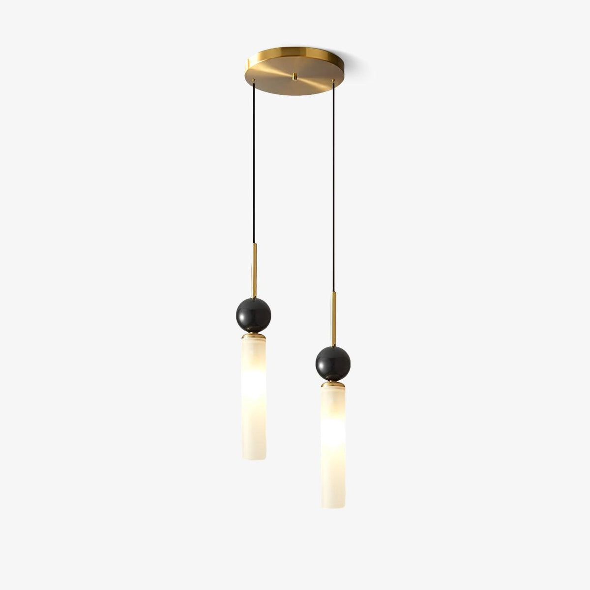 Suspension Houblon en marbre et laiton – vue 8