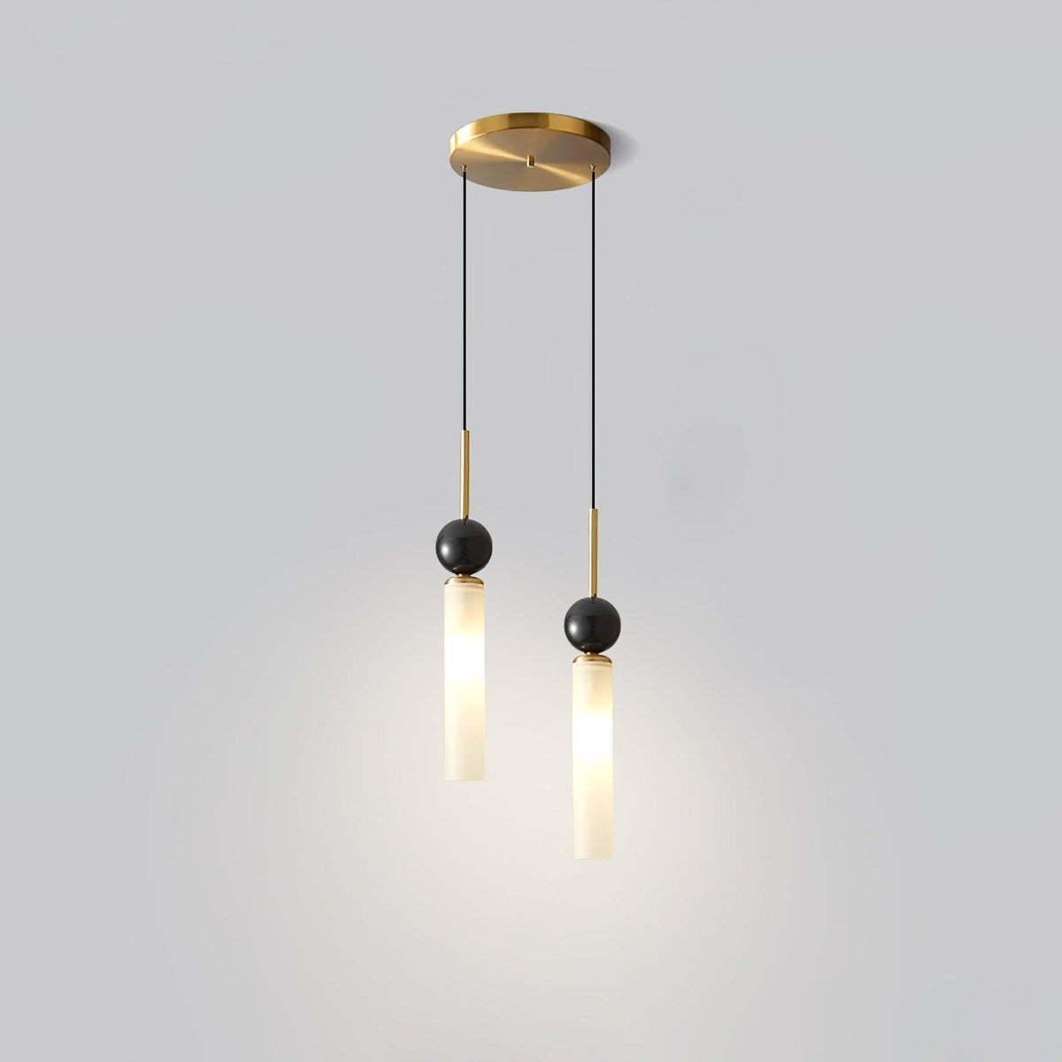 Suspension Houblon en marbre et laiton – vue 3