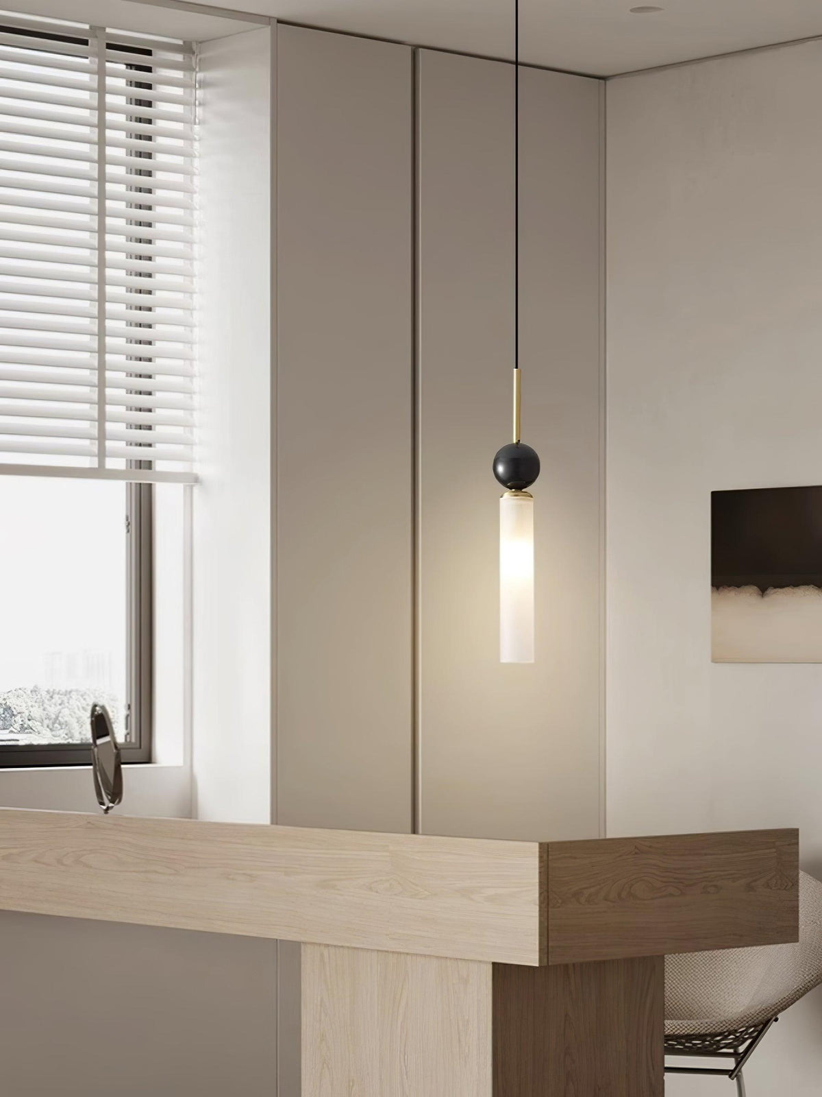 Suspension Houblon en marbre et laiton – vue 23