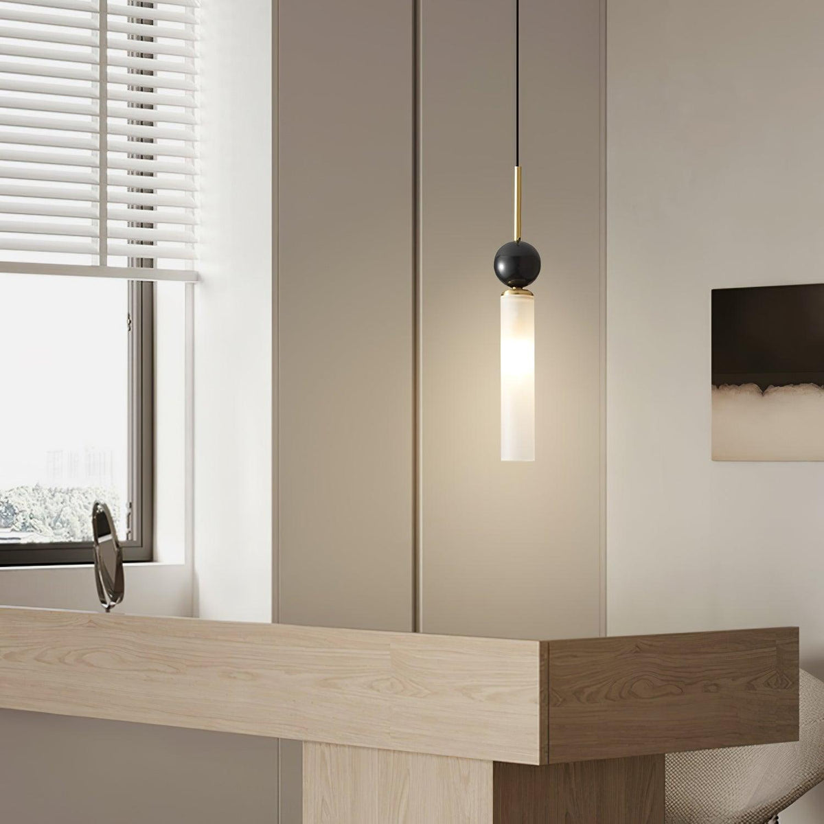 Suspension Houblon en marbre et laiton – vue 26