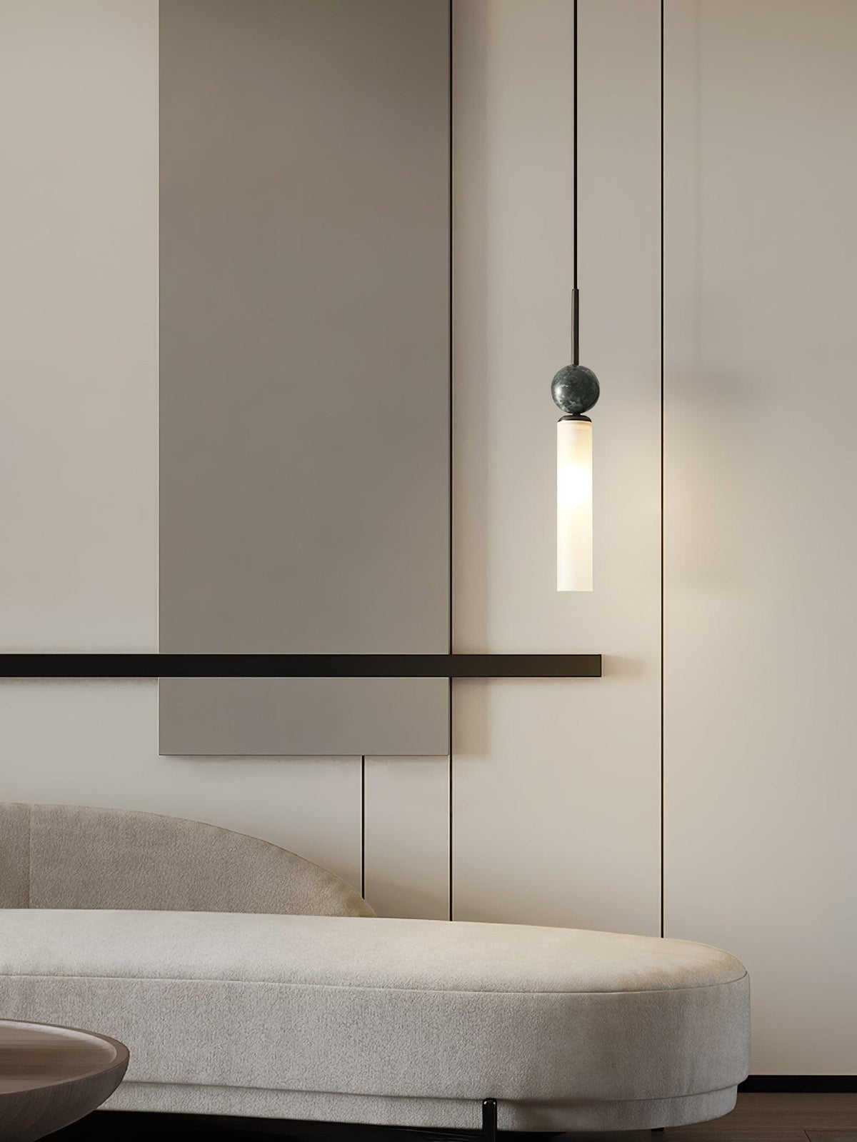 Suspension Houblon en marbre et laiton – vue 27
