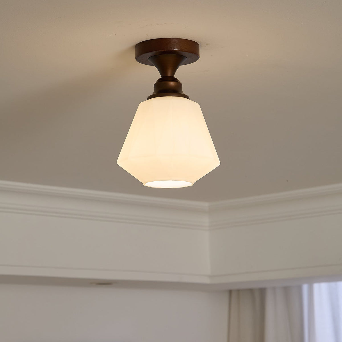 Plafonnier Vésuve en verre et métal – vue 40