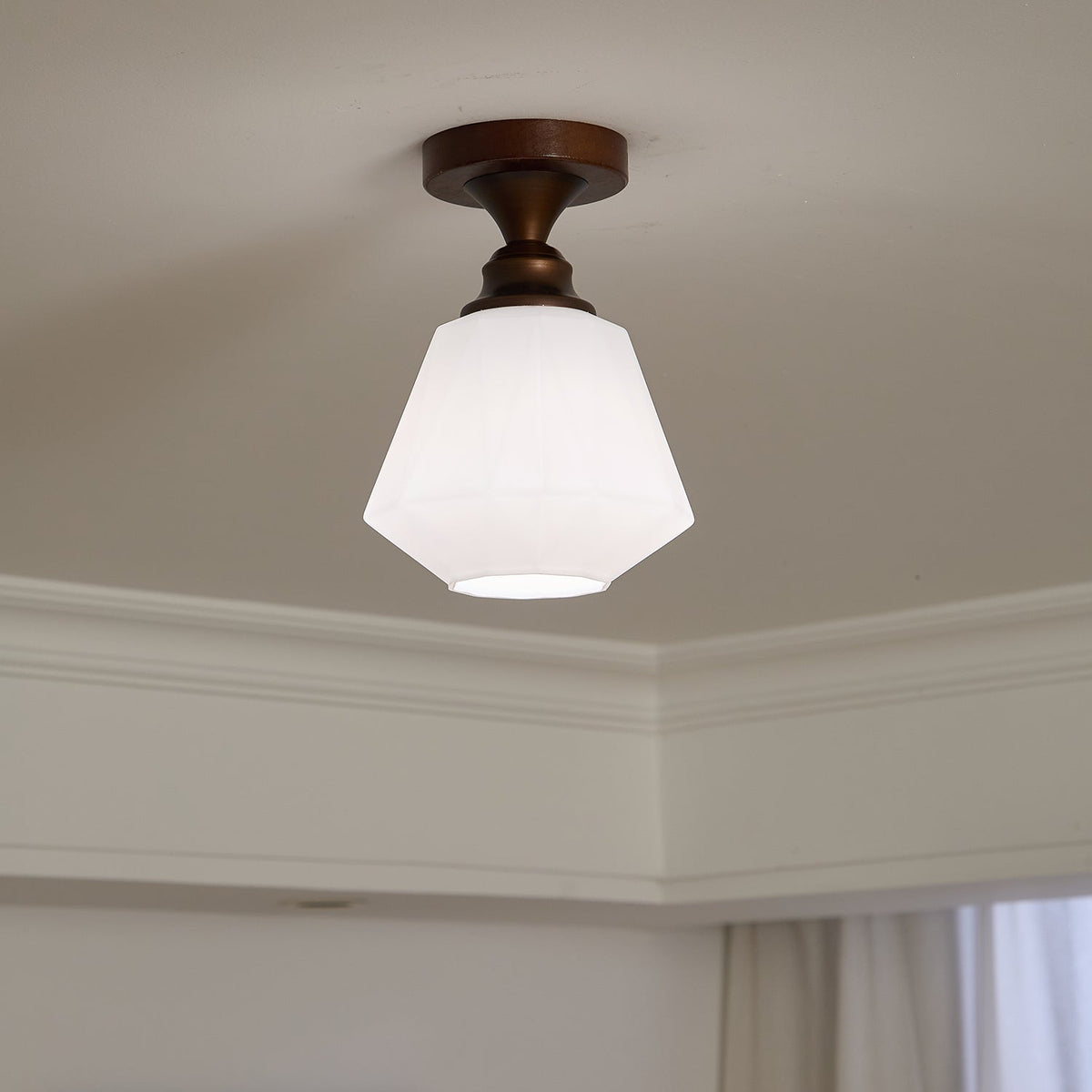 Plafonnier Vésuve en verre et métal – vue 25