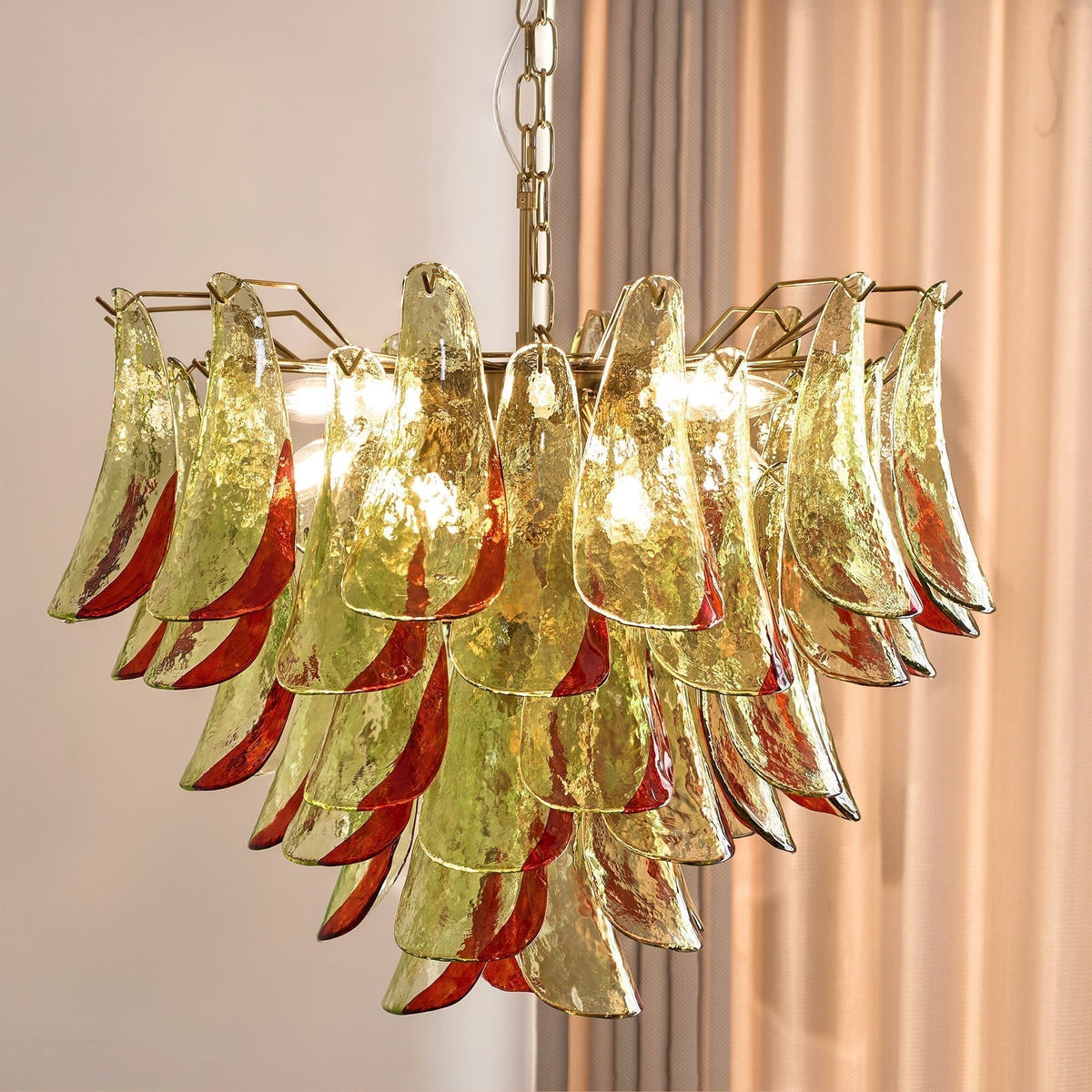 Lustre Falaise en verre et métal – vue 21
