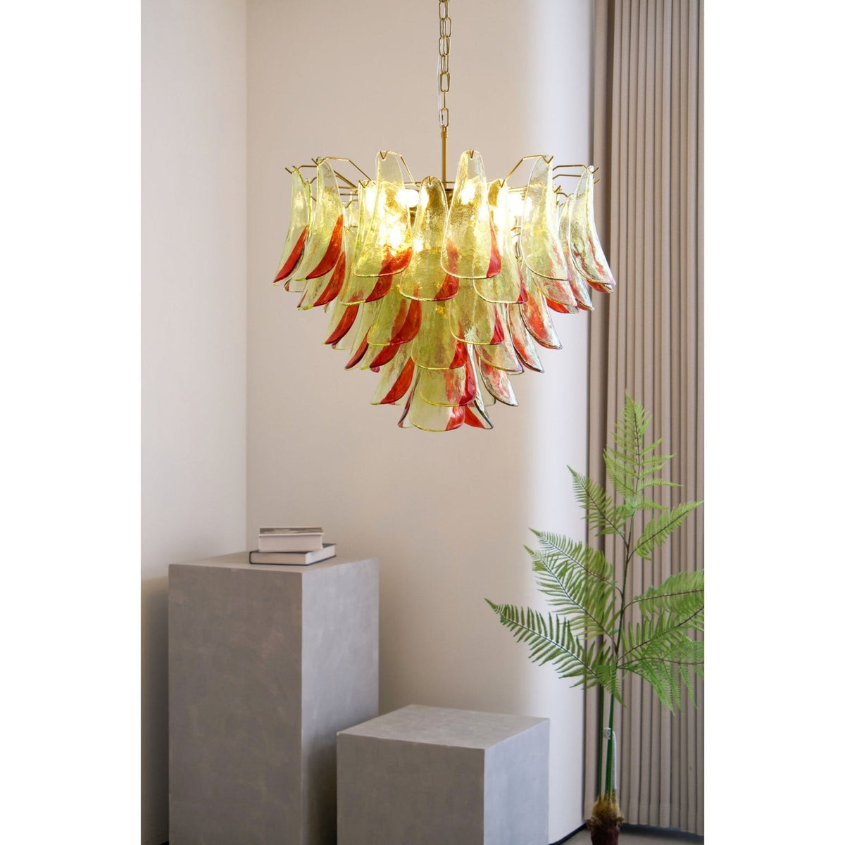Lustre Falaise en verre et métal – vue 40